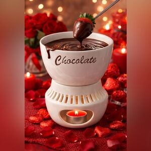 Williams Sonoma porcelain chocolate fondue pot